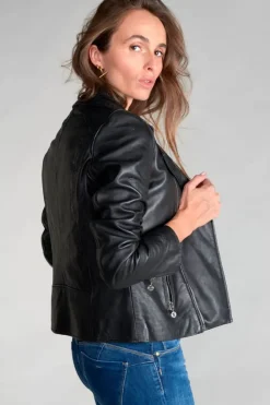 Le Temps des Cerises Veste Nancy En Cuir Black Hot