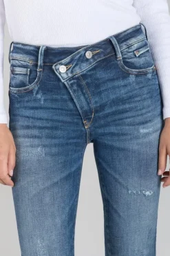Le Temps des Cerises Zep Pulp Regular Taille Haute 7/8Eme Jeans Destroy Bleu N°2 Blue Cheap