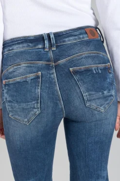 Le Temps des Cerises Zep Pulp Regular Taille Haute 7/8Eme Jeans Destroy Bleu N°2 Blue Cheap