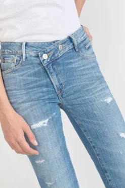 Le Temps des Cerises Zep Pulp Regular Taille Haute 7/8Eme Jeans Destroy Bleu N°4 Blue Sale