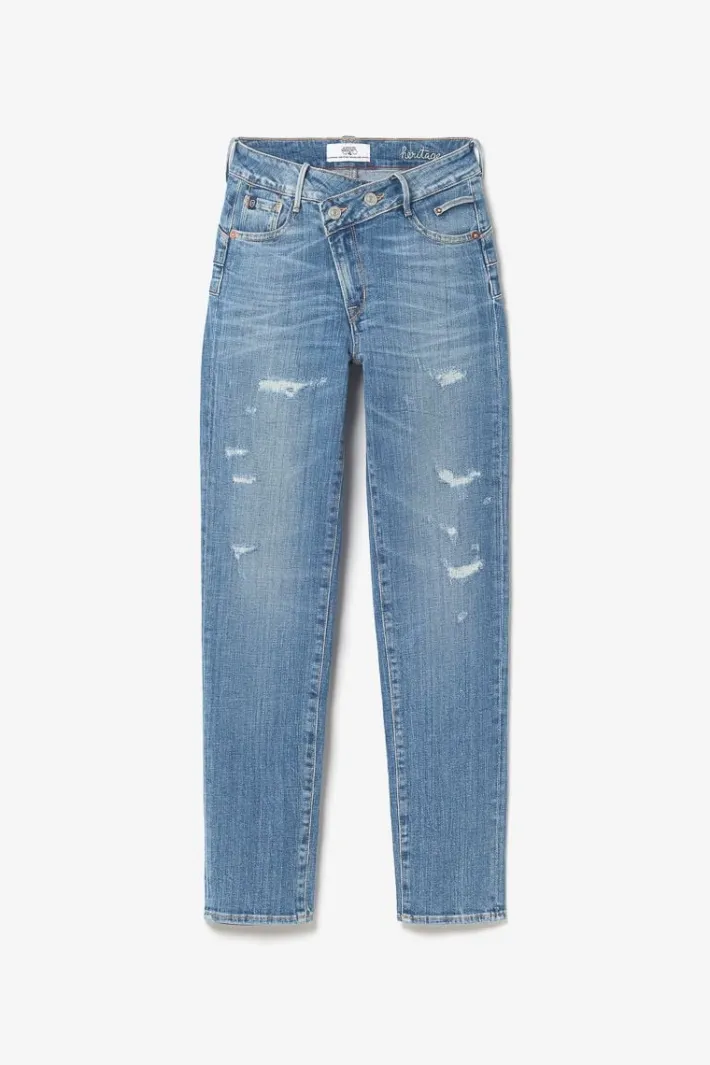 Le Temps des Cerises Zep Pulp Regular Taille Haute 7/8Eme Jeans Destroy Bleu N°4 Blue Sale